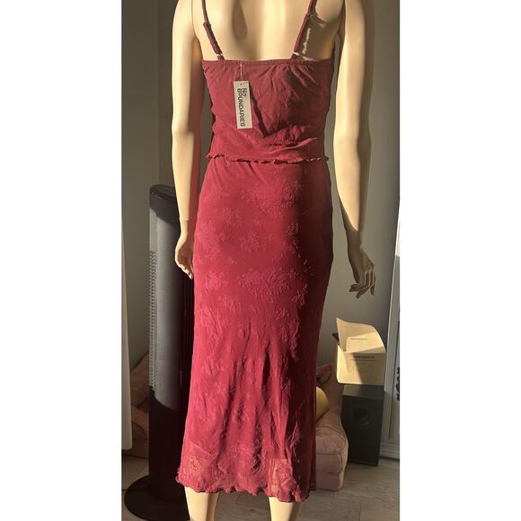 NWT Woman’s Red camisole top and maxi-length skirt No Boundaries 90s look Sm:S - Picture 4 of 16
